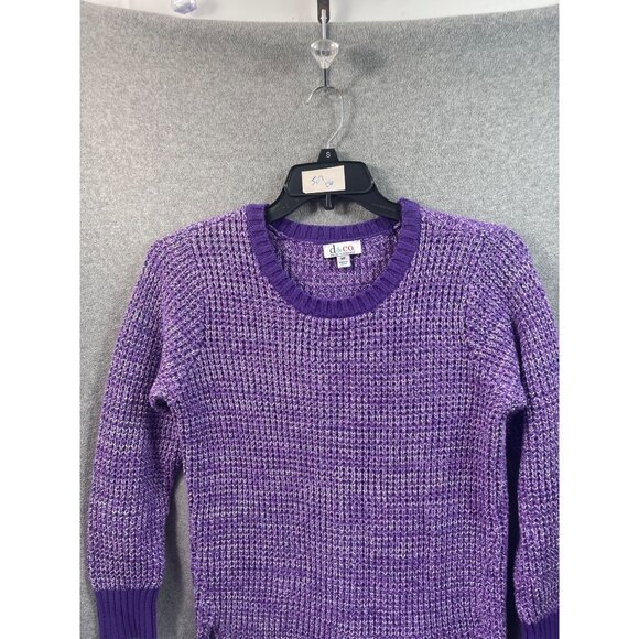 D.Co Womens Purple Knit Sweater With Zipper Detail Size S Cozy &‎ Stylish - Picture 2 of 11